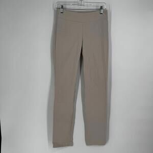 J. Mclaughlin pants womens 2 tan mid rise straight leg fall stretch minimalist